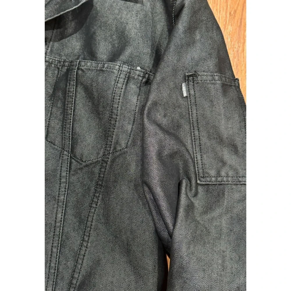 Vintage Levi's Silver Tab Trucker Jacket L Shiny Denim Hip Hop Skate 90s Y2K
